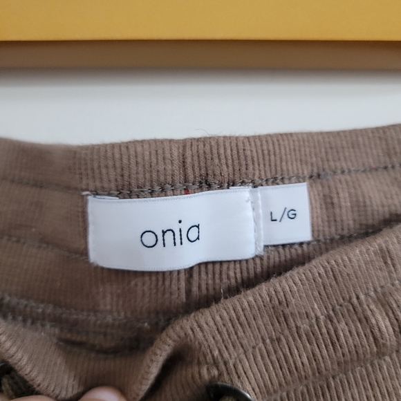 Onia waffle knit thermal sweatpants joggers brown L - Picture 3 of 5